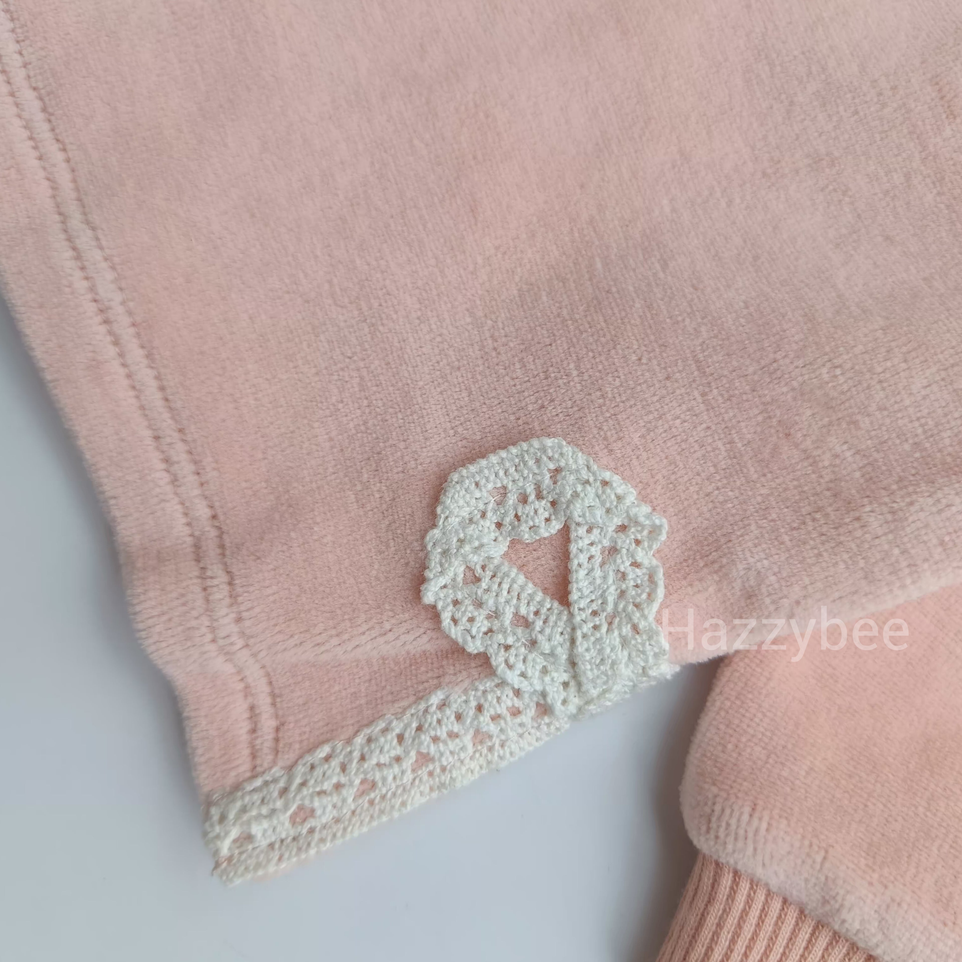 George pink velour top