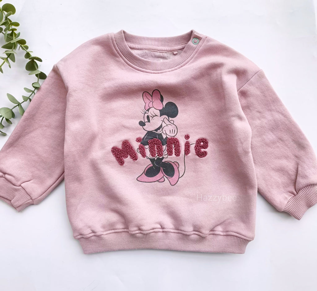 George sweatshirt with fleece-pink minnie