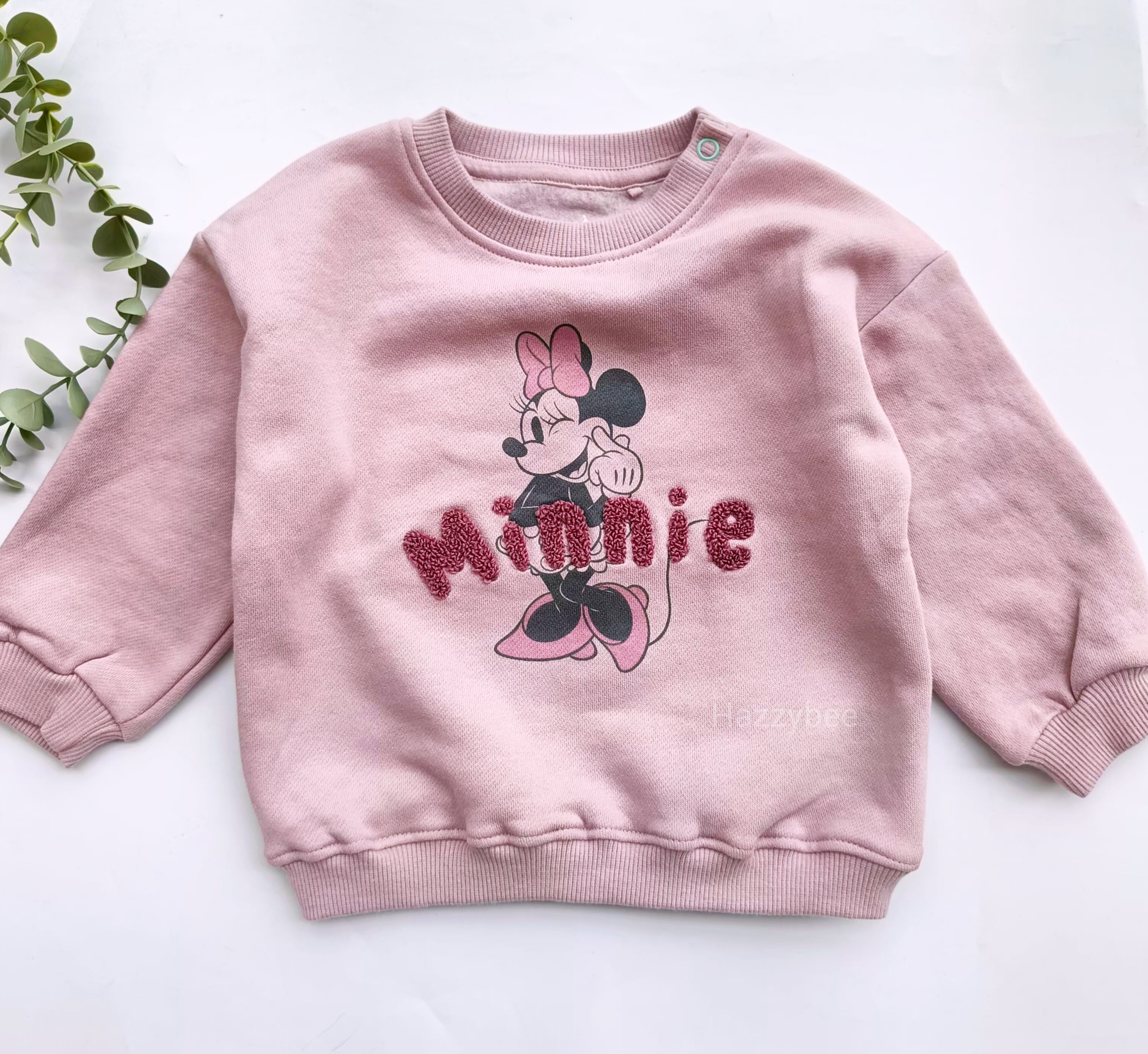 George sweatshirt with fleece-pink minnie