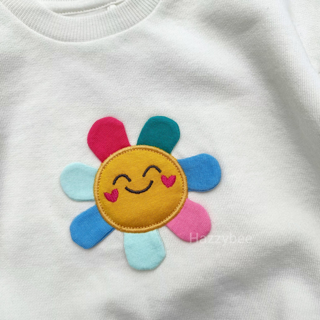 George sweatshirt with fleece- flower