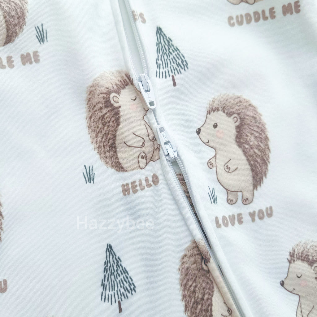 Hedgehog 2-wayzipper sleepsuit