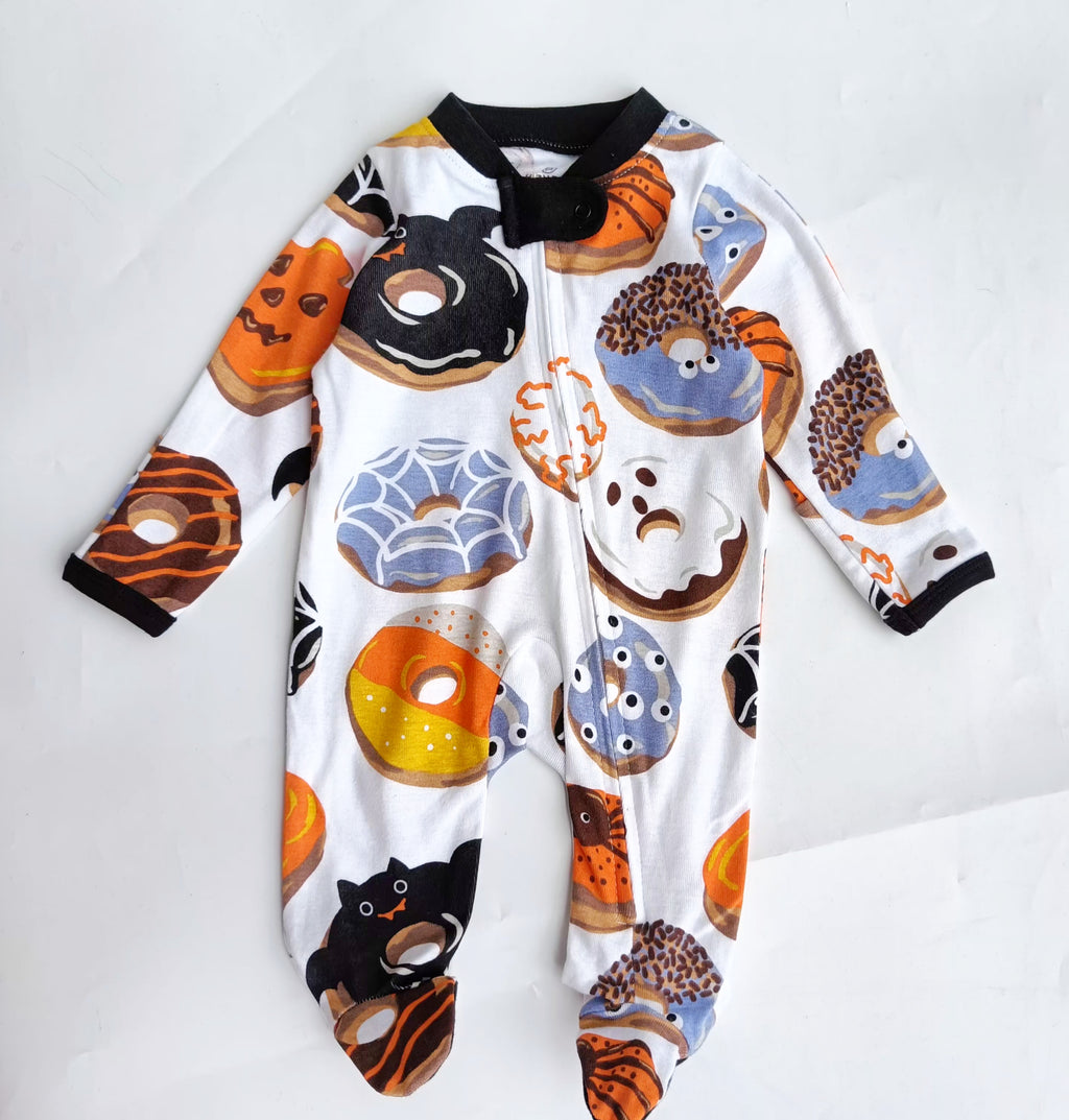 Honest footed zipper sleepsuit