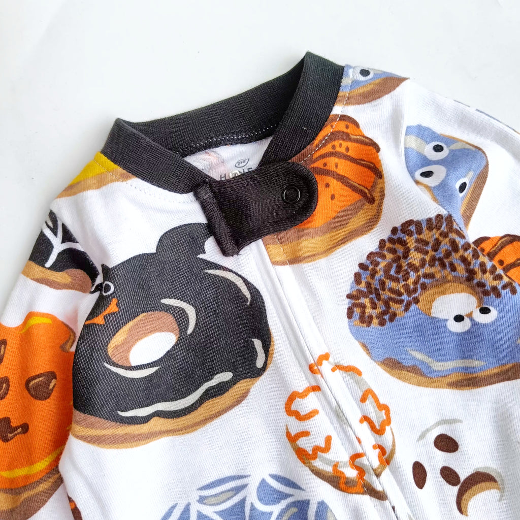 Honest footed zipper sleepsuit