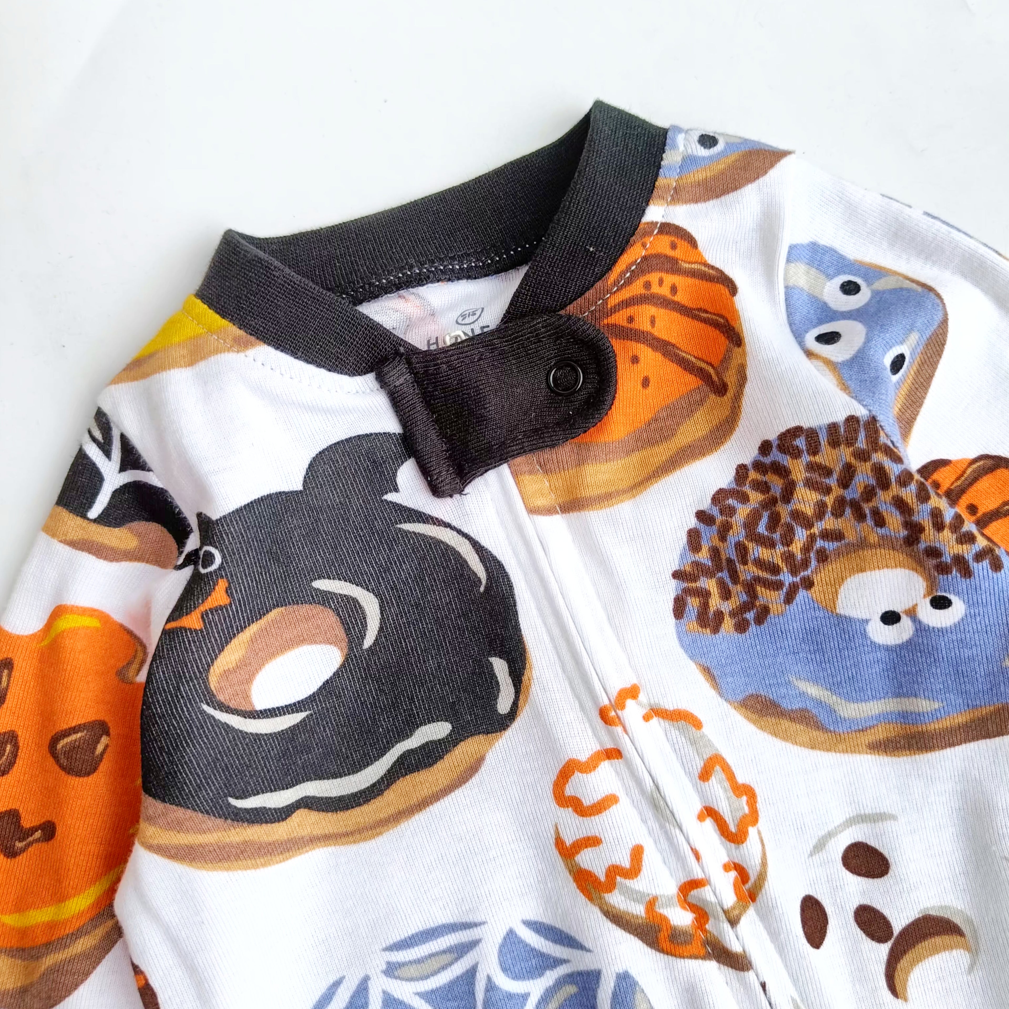 Honest footed zipper sleepsuit