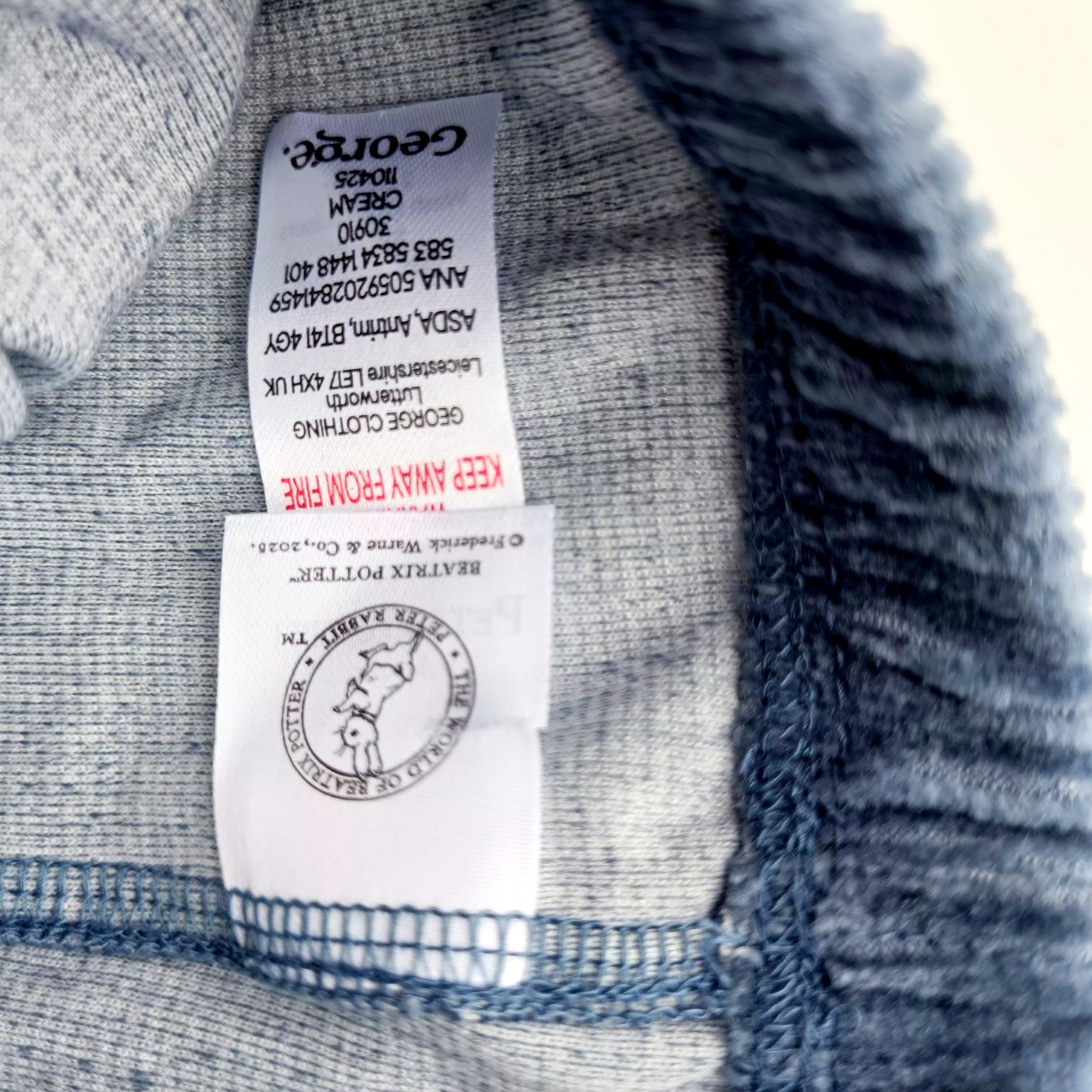 Peter rabbit velour pant
