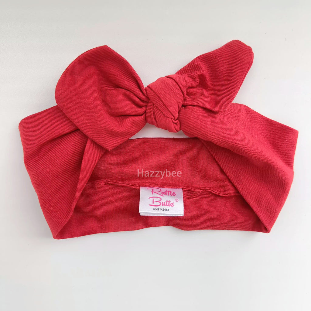 Ruffle butts bow headband