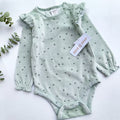 Heart Print Velour Bodysuit