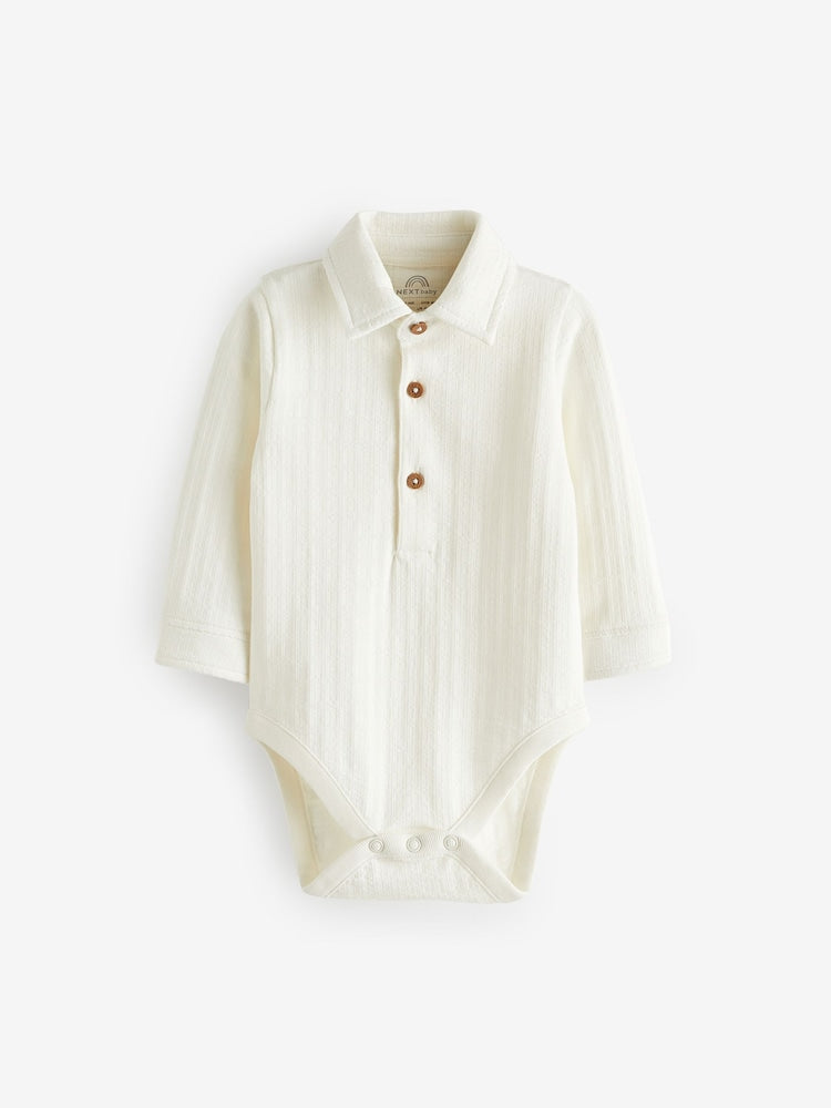 Next white textured bodysuit