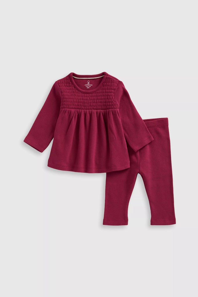 Mothercare berry rib top and leggins