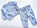 Fredflo Blue sea print thin fleece set