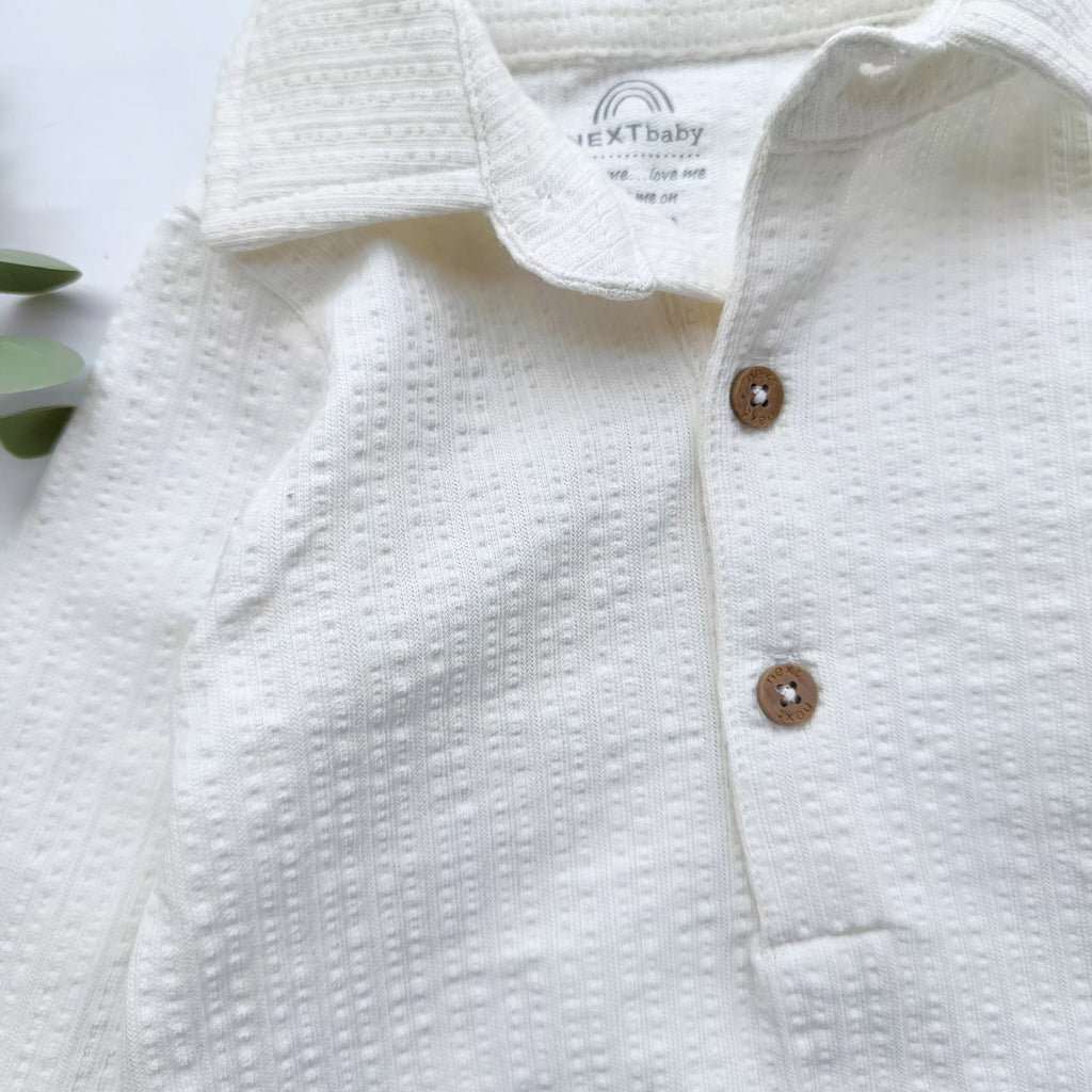 Next white textured bodysuit