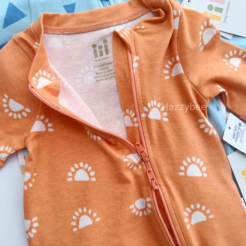 2-way zipper sleepsuits