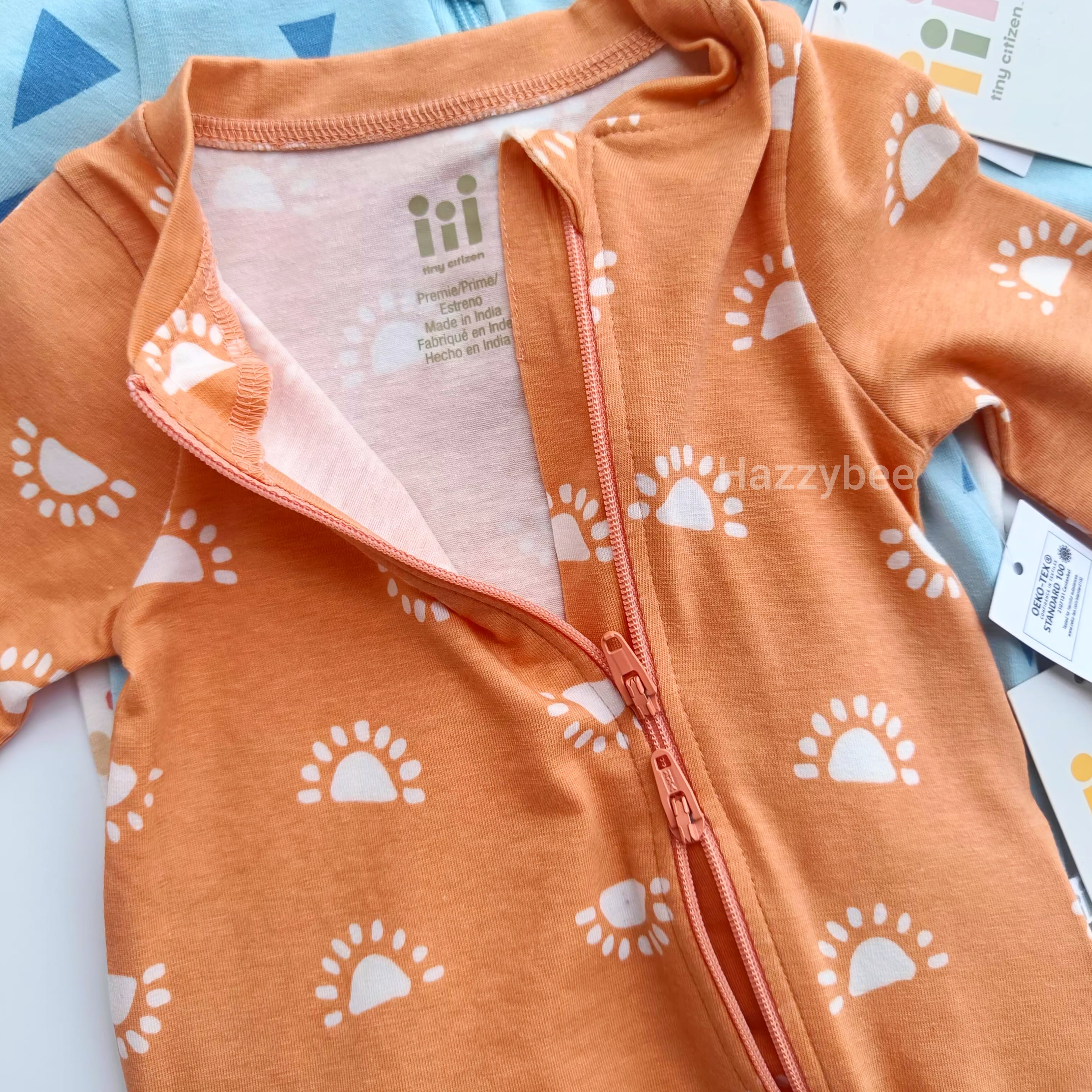 2-way zipper sleepsuits