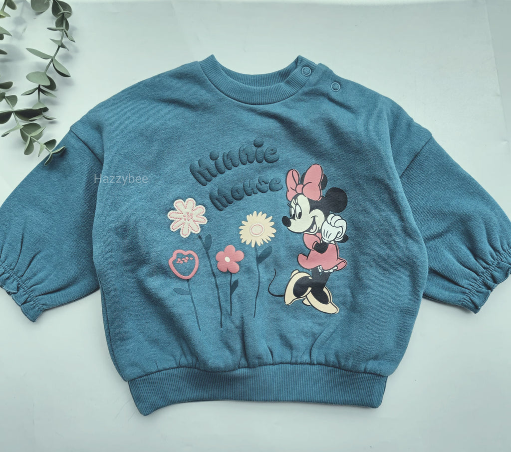George sweatshirt with fleece-green minnie