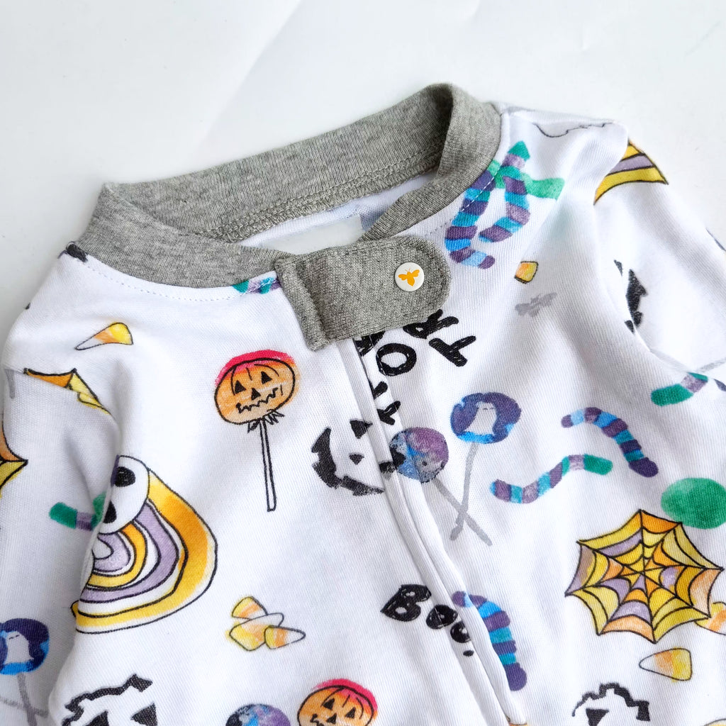 Burt's bee footed zipper sleepsuit