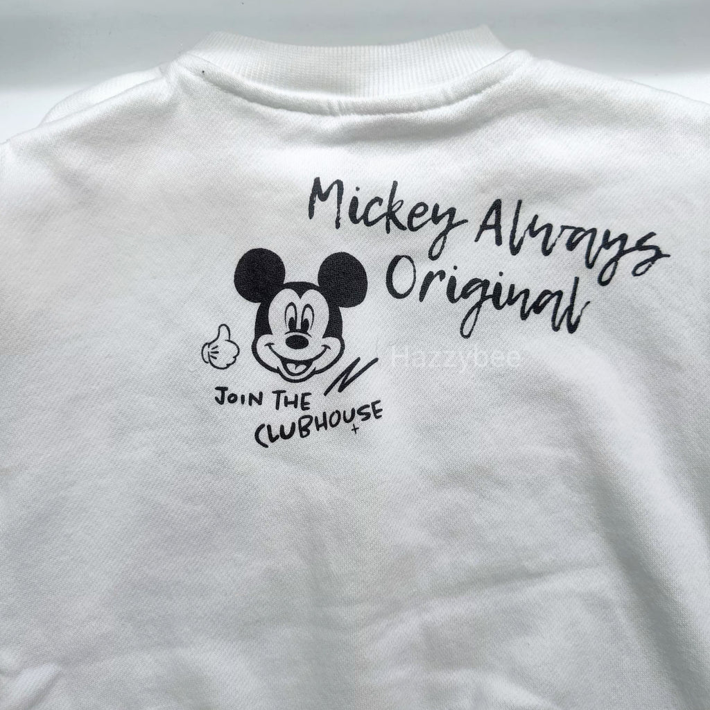 George sweatshirt with fleece-white mickey