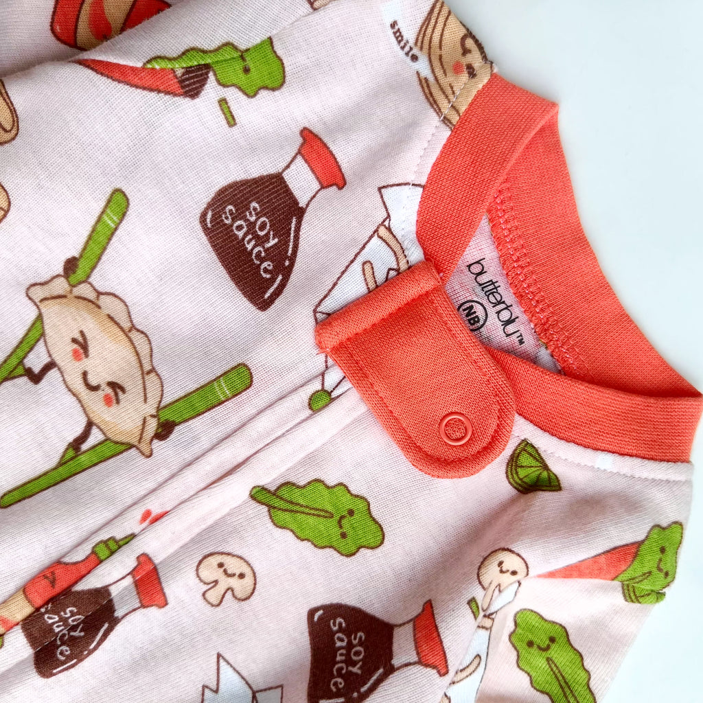 Butterblu footed zipper sleepsuit