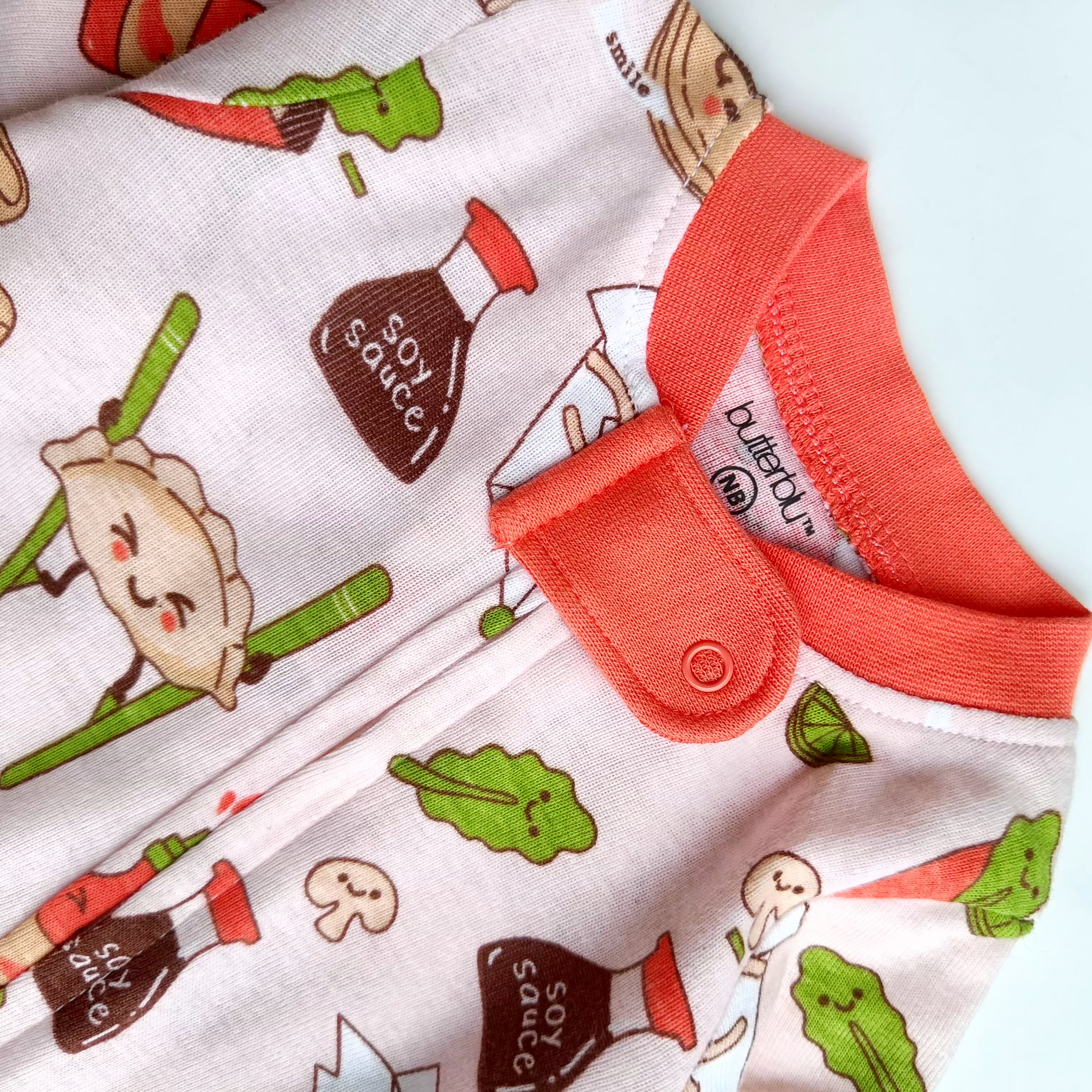 Butterblu footed zipper sleepsuit