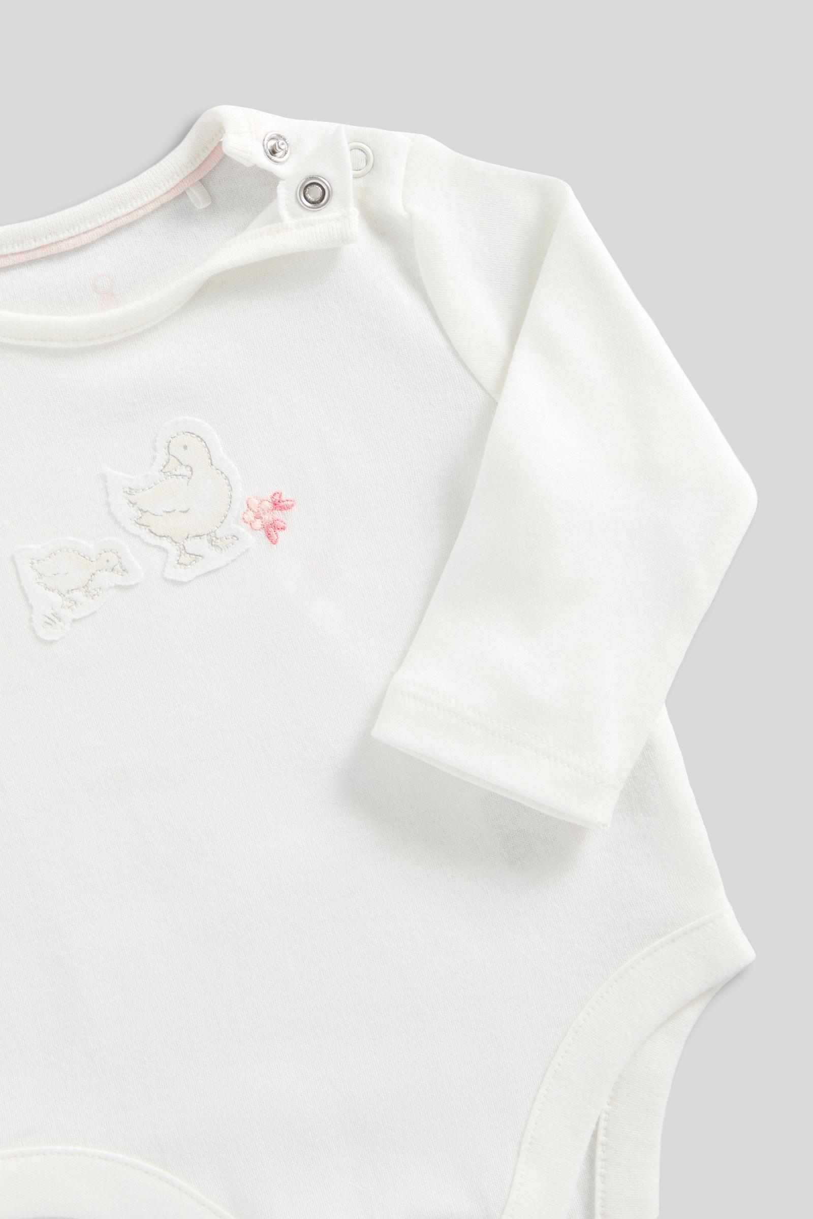 Mothercare Classic Floral Summer 100% Cotton Bodysuit and Leggings Gift Set - White